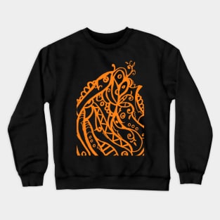 Very beautiful decorative orange abstract lines Crewneck Sweatshirt